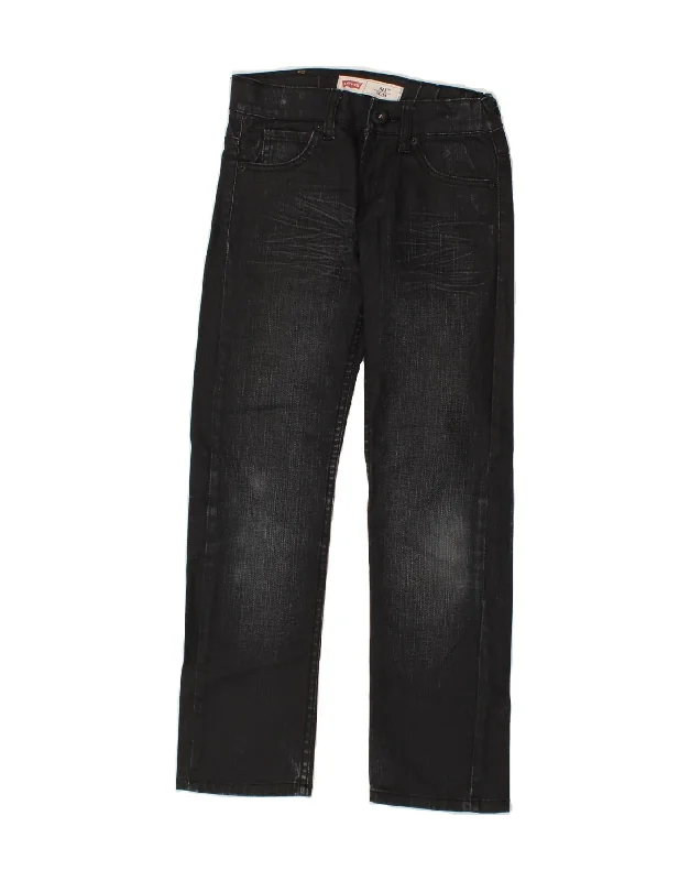 LEVI'S Boys 511 Slim Jeans 9-10 Years W26 L26  Black Cotton