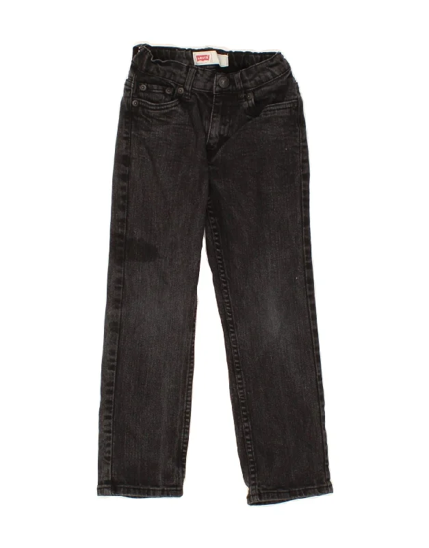 LEVI'S Boys 511 Straight Jeans 5-6 Years W22 L19  Black Cotton