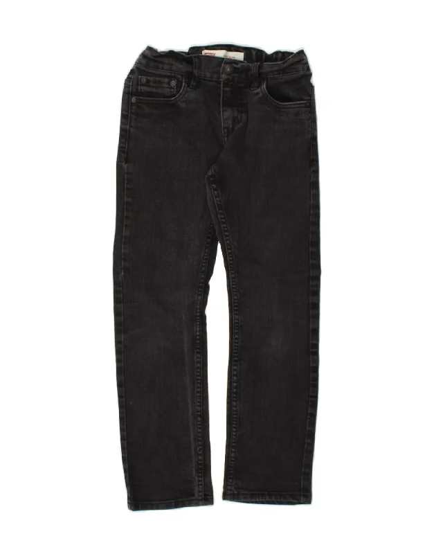 LEVI'S Boys Slim Jeans 9-10 Years W25 L25  Black Cotton