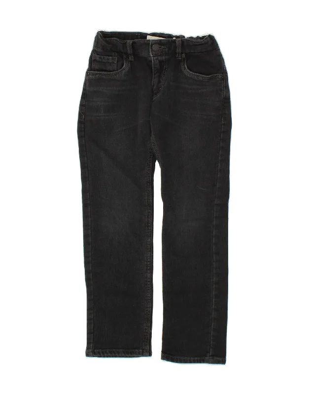 LEVI'S Boys Straight Jeans 9-10 Years W25 L25 Black Cotton