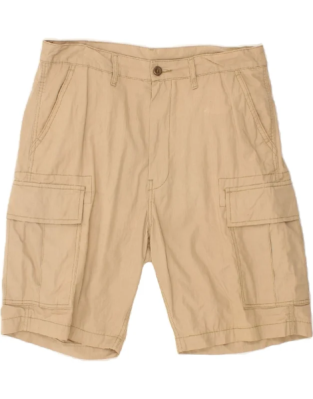 LEVI'S Mens Cargo Shorts W34 Large  Beige Cotton