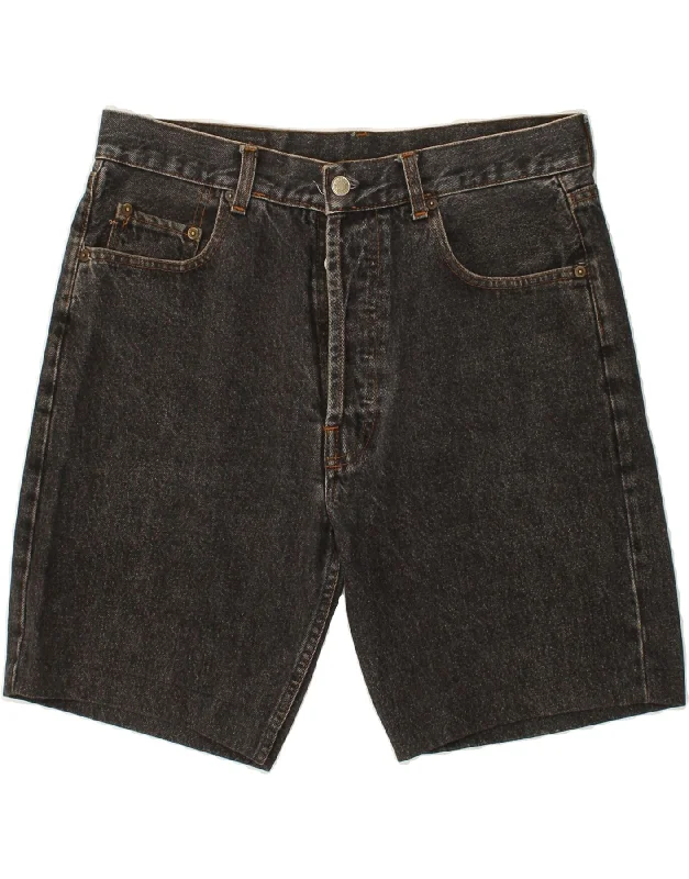 LEVI'S Mens Denim Shorts W34 Large Black