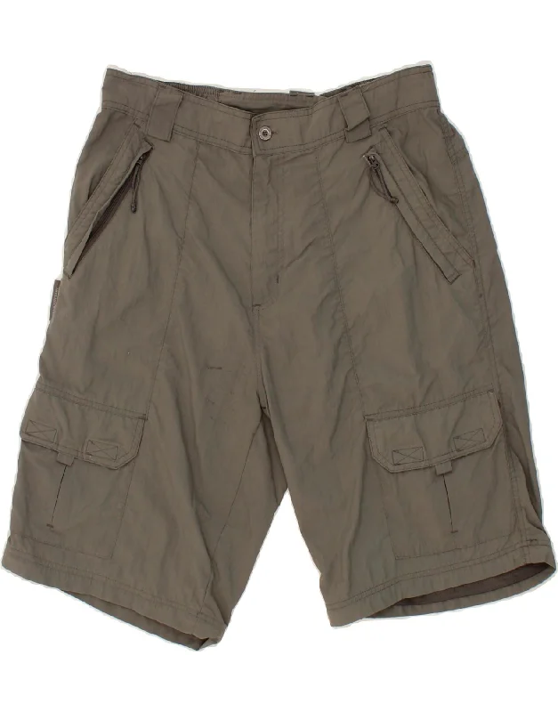 MOUNTAIN WAREHOUSE Mens Cargo Shorts W34 Large Grey Nylon