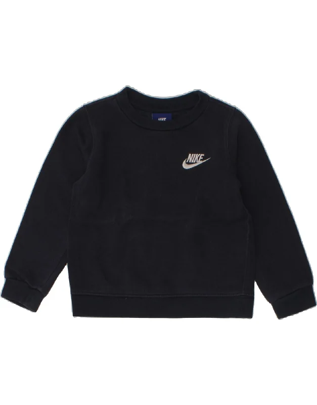 men's hoodie sweatshirt for weekend -NIKE Boys Sweatshirt Jumper 2-3 Years Navy Blue