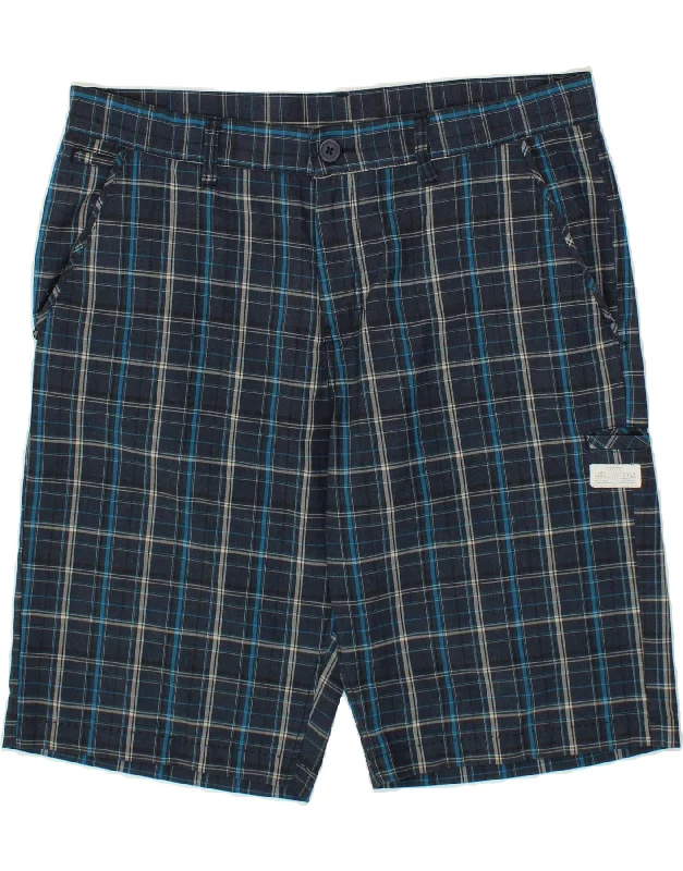 O'NEILL Mens Chino Shorts W36 Large Navy Blue Check Polyester