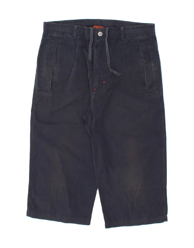 PLAYLIFE Mens Bermuda Shorts W34 Large Navy Blue Cotton