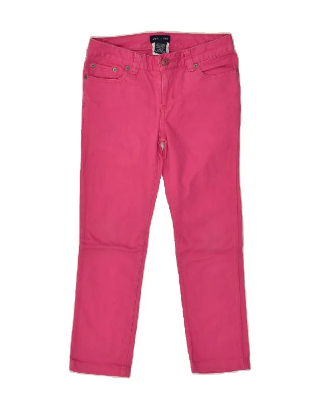 RALPH LAUREN Boys Straight Jeans 7-8 Years W24 L20 Pink Cotton