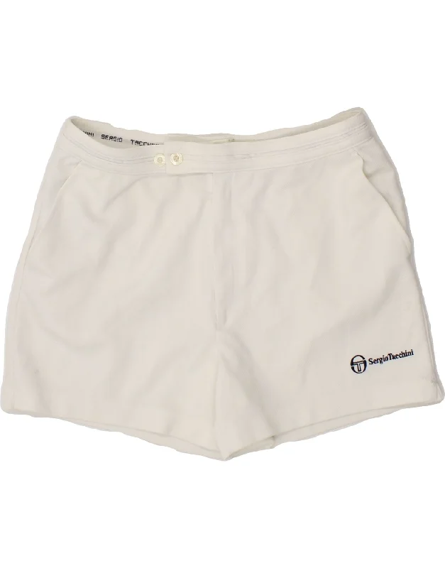 SERGIO TACCHINI Mens Chino Shorts W34 Large White