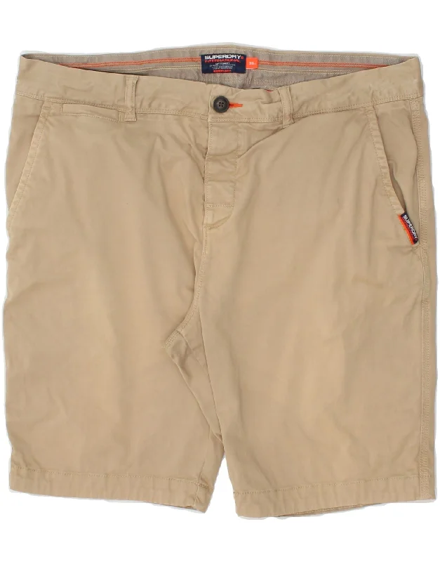 SUPERDRY Mens Chino Shorts W36 Large  Beige Cotton