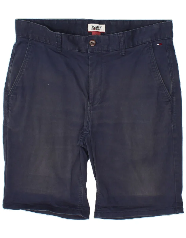 TOMMY HILFIGER Mens Chino Shorts W33 Medium  Navy Blue Cotton