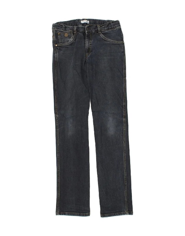 TRUSSARDI Boys Straight Jeans 12-13 Years W28 L30 Navy Blue Cotton