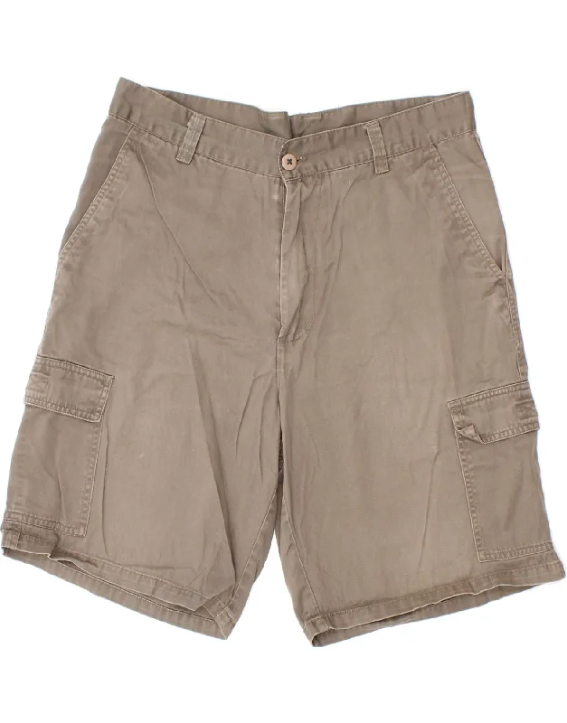 VINTAGE Mens Cargo Shorts IT 50 Large W34  Grey Cotton