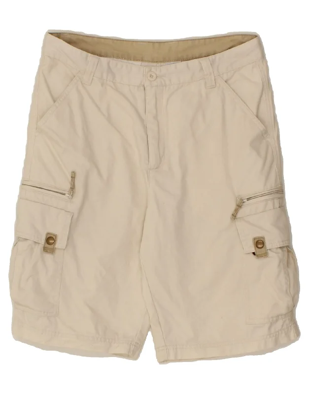 VINTAGE Mens Cargo Shorts W32 Medium Beige Cotton