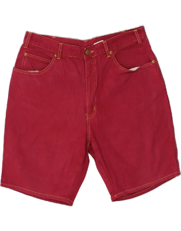 VINTAGE Mens Casual Shorts W36 Large  Red Cotton