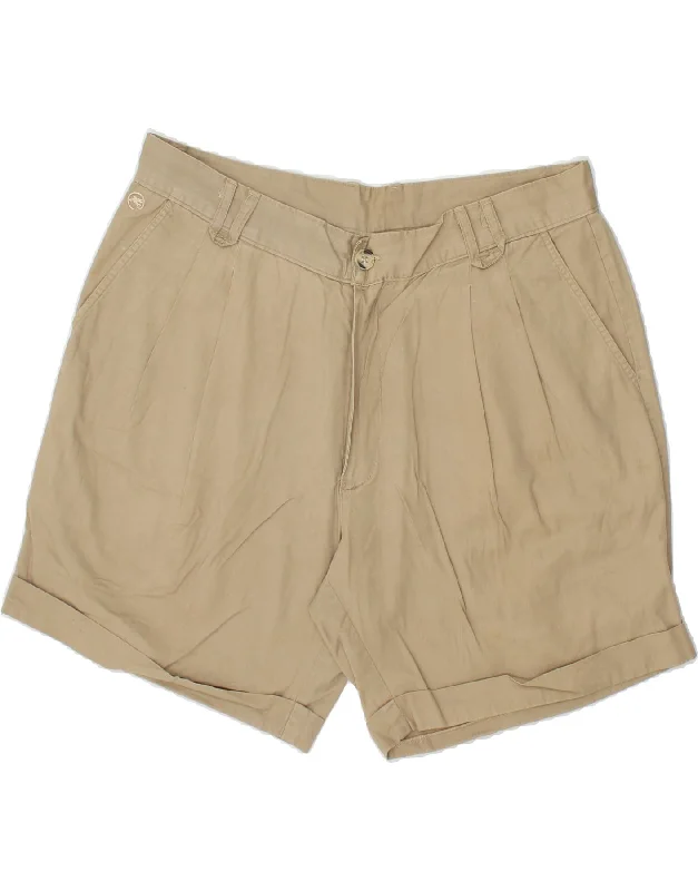 VINTAGE Mens Pegged Chino Shorts W34 Large Beige Cotton