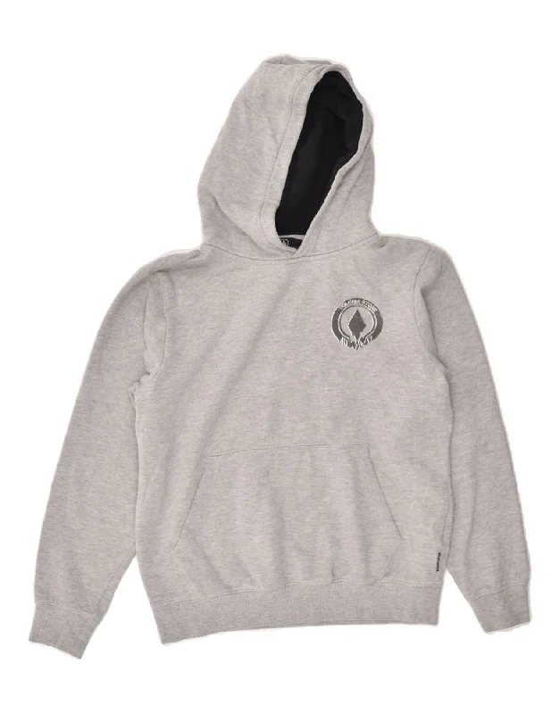 men's hoodie with unique design -VOLCOM Girls Graphic Hoodie Jumper 11-12 Years Large Grey