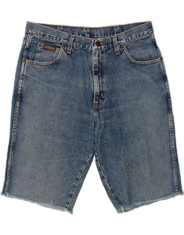 WRANGLER Mens Denim Shorts W34 Large Blue