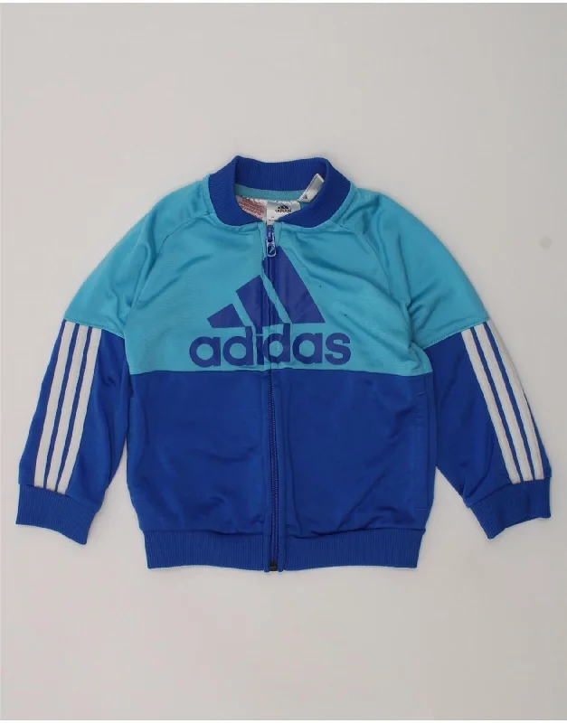 men's tailored outdoor jackets -ADIDAS Baby Boys Graphic Tracksuit Top Jacket 18-24 Months Blue