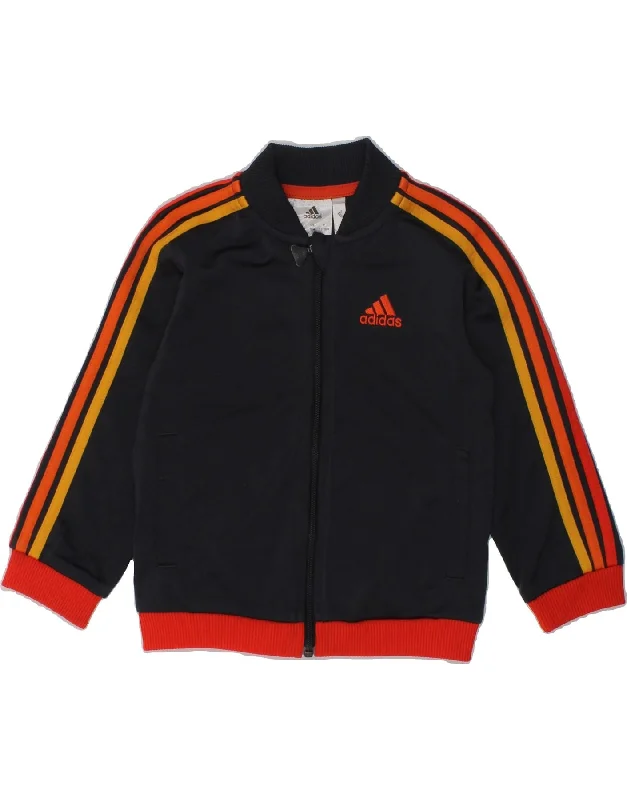 men's rainproof jackets for hiking -ADIDAS Baby Boys Tracksuit Top Jacket 12-18 Months Black Polyester