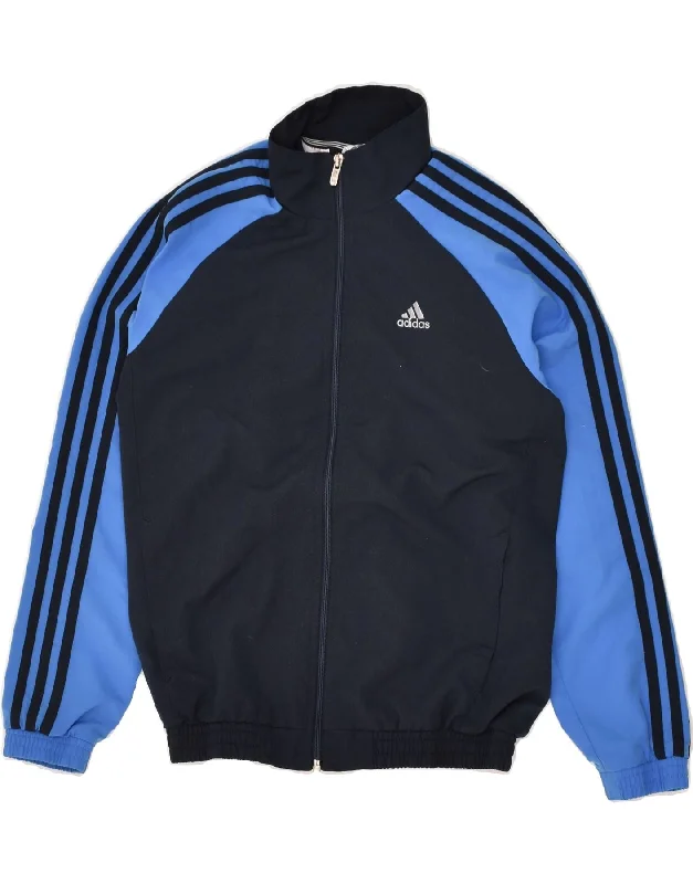 men's lightweight windbreakers -ADIDAS Boys Clima 365 Tracksuit Top Jacket 11-12 Years Navy Blue