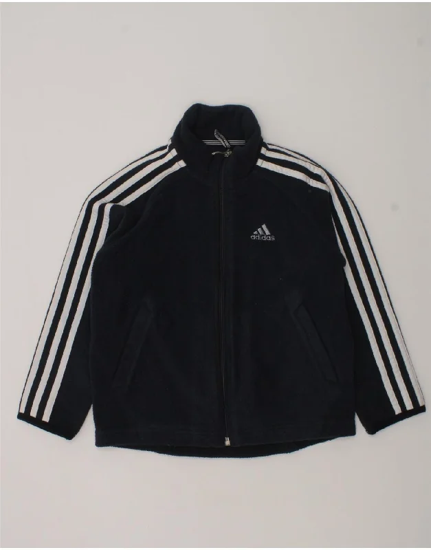 men's wind-resistant jackets -ADIDAS Boys Clima 365 Tracksuit Top Jacket 5-6 Years Navy Blue Polyester