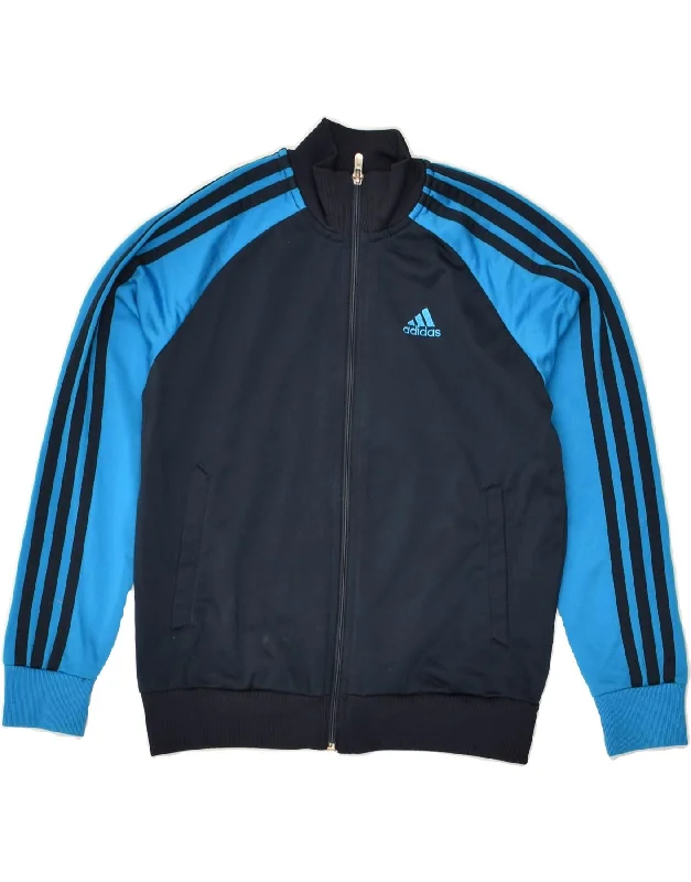 men's leather jackets -ADIDAS Boys Clima 365 Tracksuit Top Jacket 7-8 Years xs Navy Blue