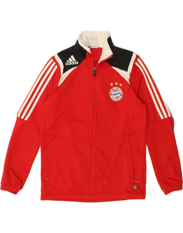 men's waterproof jackets -ADIDAS Boys FC Bayern Munchen Tracksuit Top Jacket 13-14 Years Red