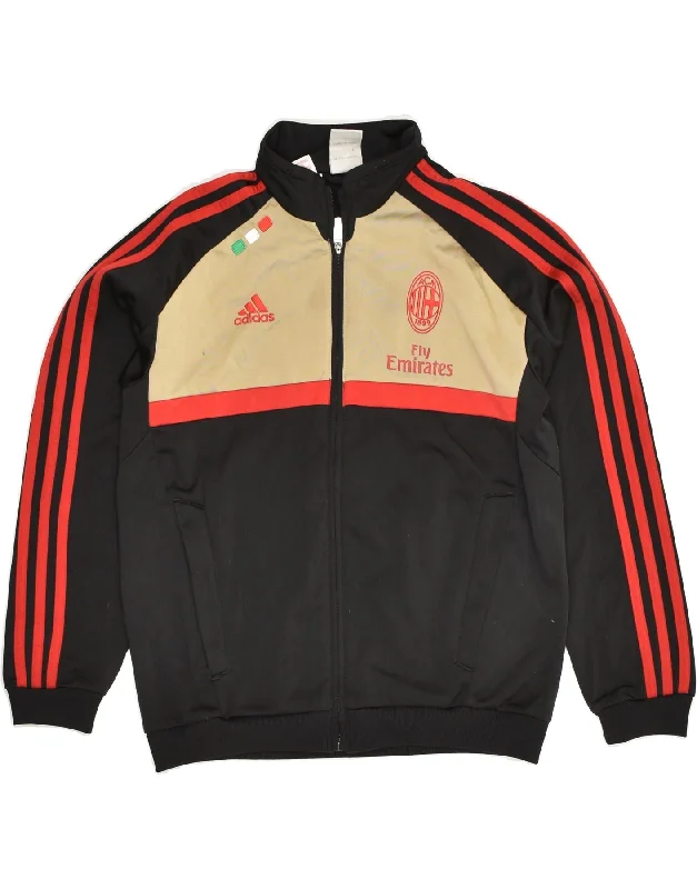 men's casual jackets -ADIDAS Boys Fly Emirates Graphic Tracksuit Top Jacket 11-12 Years Black