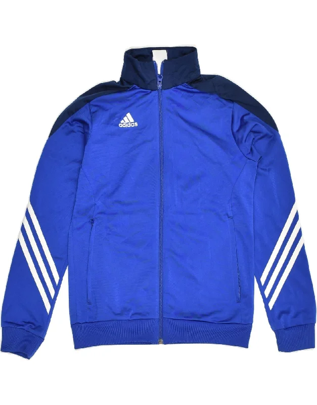 men's custom jackets -ADIDAS Boys Tracksuit Top Jacket 11-12 Years Large Blue Polyester