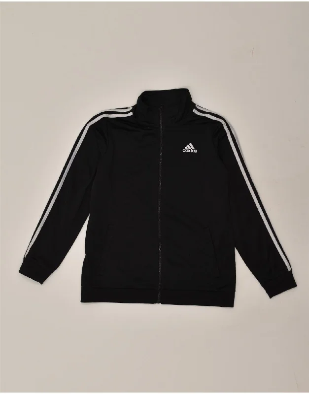 men's softshell winter jackets -ADIDAS Boys Tracksuit Top Jacket 14-15 Years Large  Black Polyester