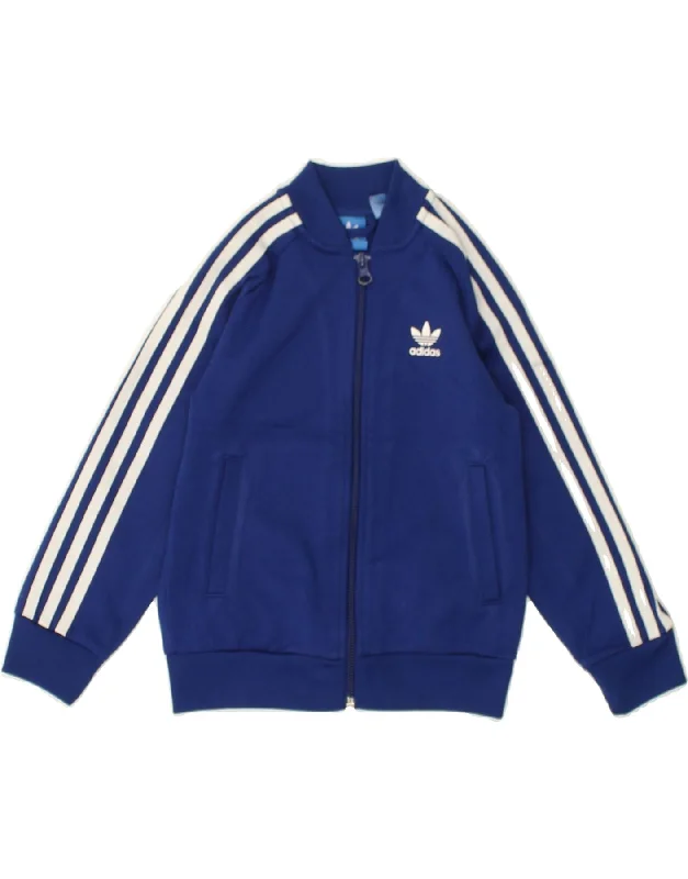 men's insulated jackets -ADIDAS Boys Tracksuit Top Jacket 5-6 Years Black Polyester