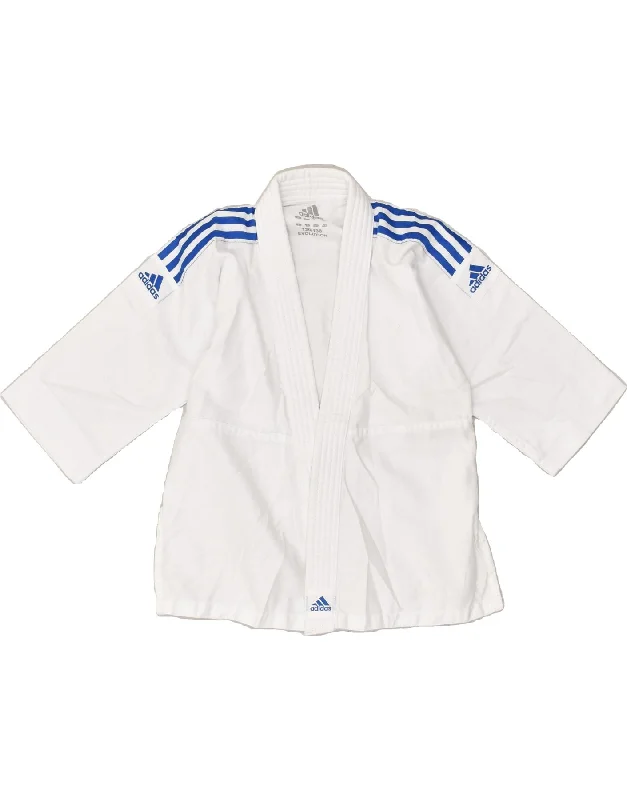 men's classic jackets -ADIDAS Boys Tracksuit Top Jacket 6-7 Years White Polyester