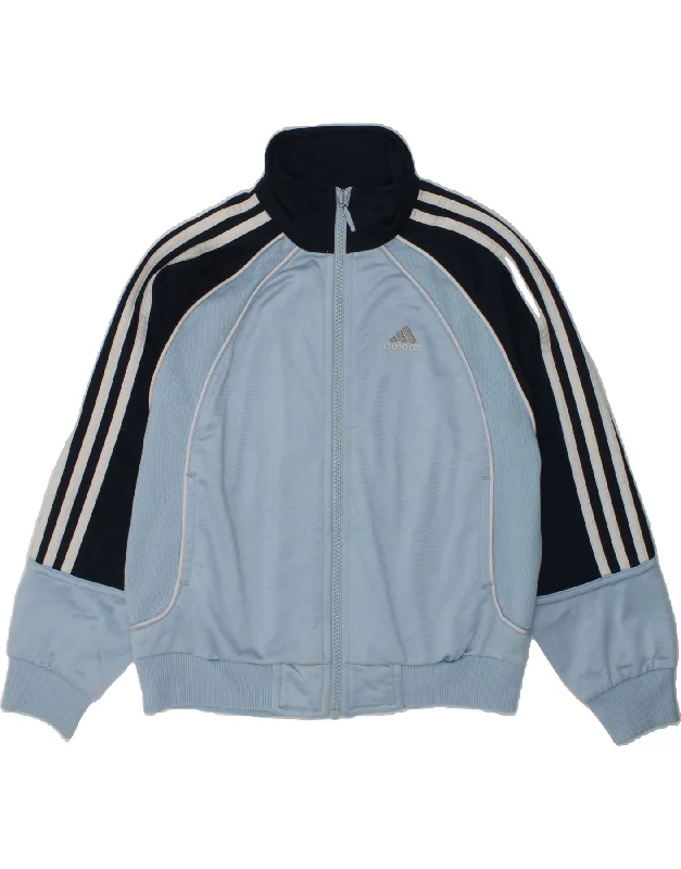 men's insulated winter jackets -ADIDAS Boys Tracksuit Top Jacket 9-10 Years Blue Colourblock Polyester