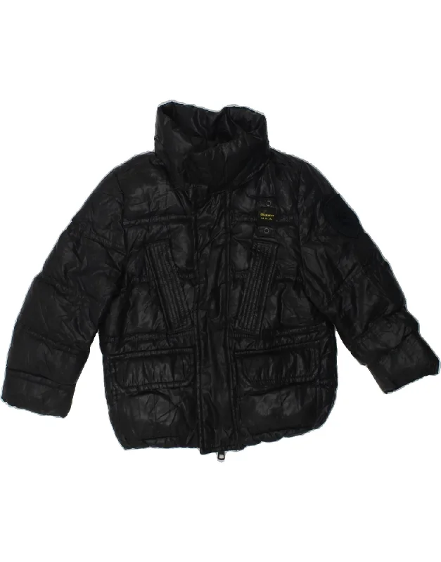 men's outdoor jackets -BLAUER Baby Boys Padded Jacket 18-24 Months Black Polyester