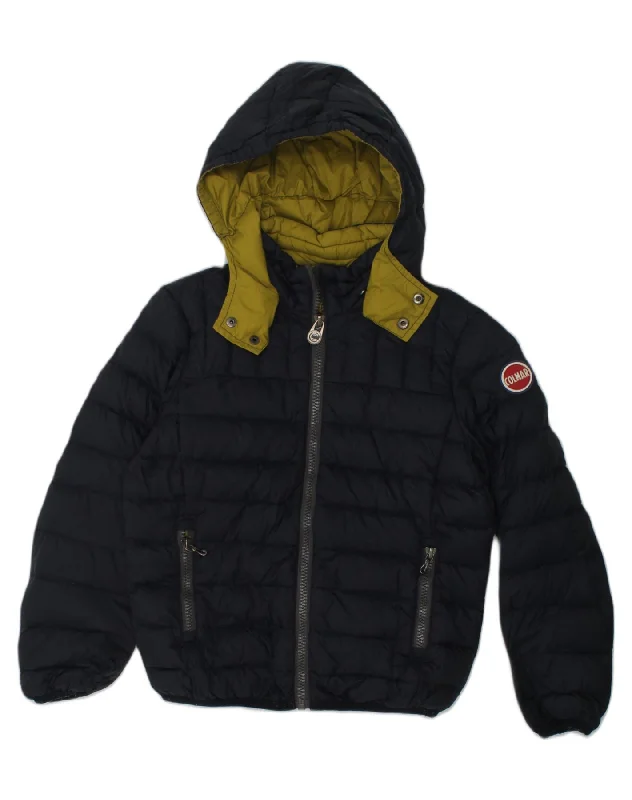 men's formal jackets -COLMAR Boys Hooded Padded Jacket 7-8 Years Navy Blue