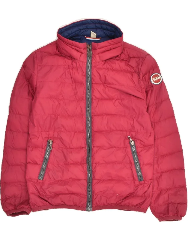 men's stylish leather bomber jackets -COLMAR Girls Padded Jacket 7-8 Years Red Polyamide