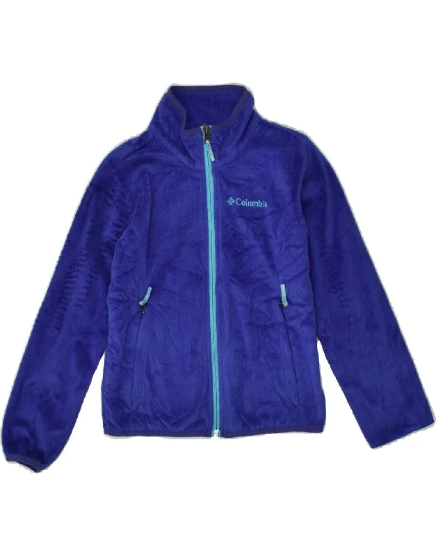 men's casual outerwear jackets -COLUMBIA Boys Fleece Jacket 5-6 Years XS  Blue Polyester