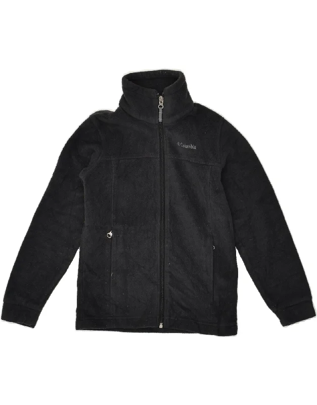 men's warm and insulated jackets -COLUMBIA Boys Fleece Jacket 7-8 Years Black Polyester