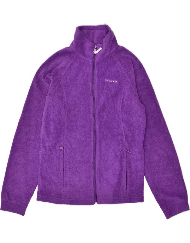 men's high-performance jackets -COLUMBIA Girls Fleece Jacket 15-16 Years Purple Polyester