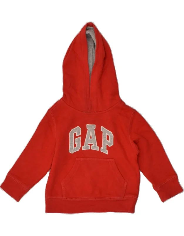 men's hoodie for hiking -GAP Baby Boys Graphic Hoodie Jumper 18-24 Months Red Cotton