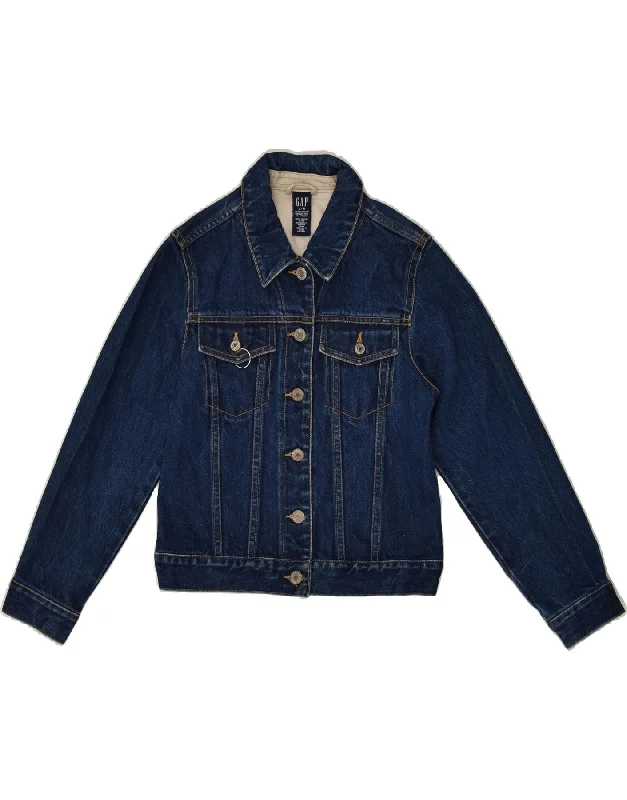 men's outdoor jackets -GAP Girls Denim Jacket 9-10 Years Large Blue Cotton