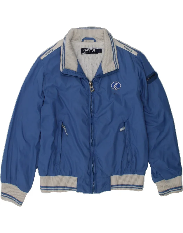 men's waterproof jackets -GEOX Boys Bomber Jacket 5-6 Years Blue