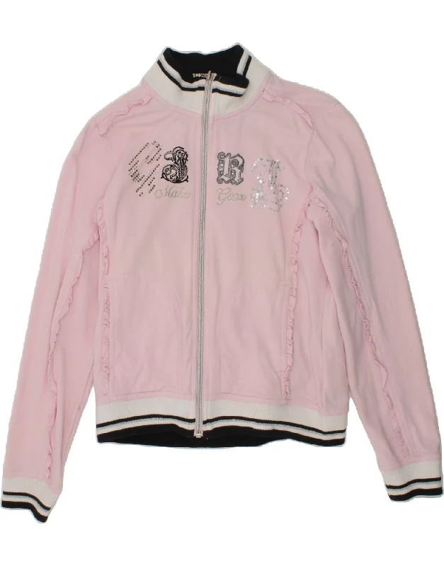 men's custom jackets -GEOX Girls Tracksuit Top Jacket 9-10 Years Pink Cotton