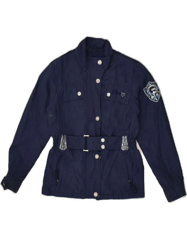 men's trench jackets for winter -GEOX Girls Utility Jacket 5-6 Years Navy Blue Nylon