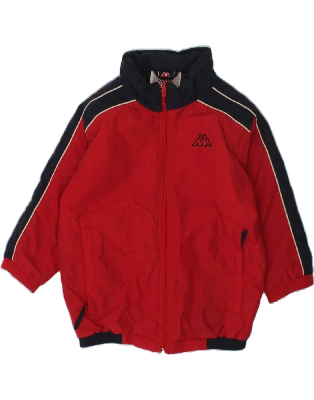 men's windbreaker jackets -KAPPA Baby Boys Tracksuit Top Jacket 18-24 Months Red Polyamide