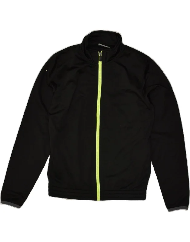 men's stylish outdoor jackets -KAPPA Boys Tracksuit Top Jacket 11-12 Years Black