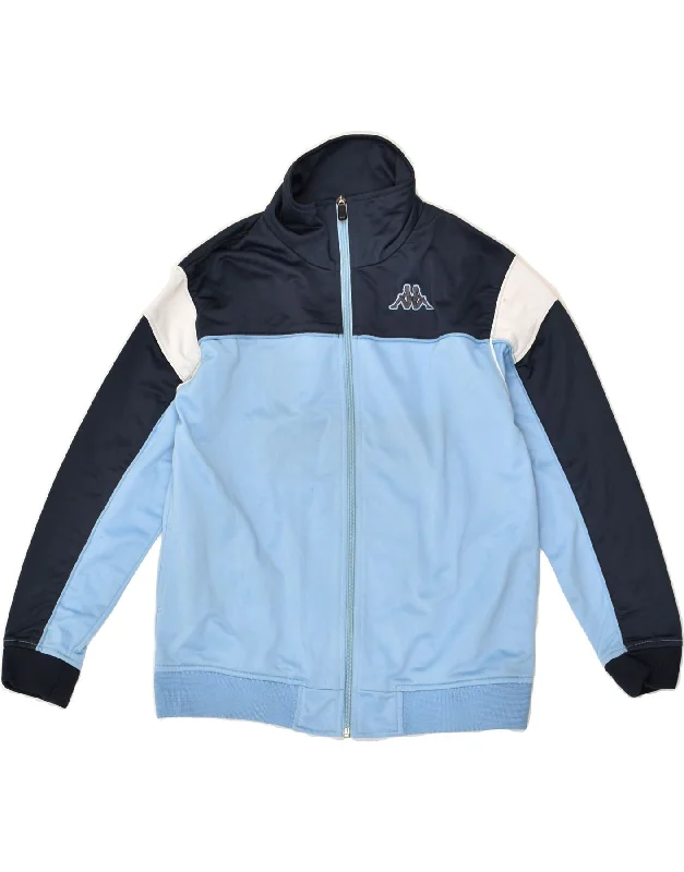 men's insulated winter jackets -KAPPA Boys Tracksuit Top Jacket 9-10 Years Large  Blue Polyester