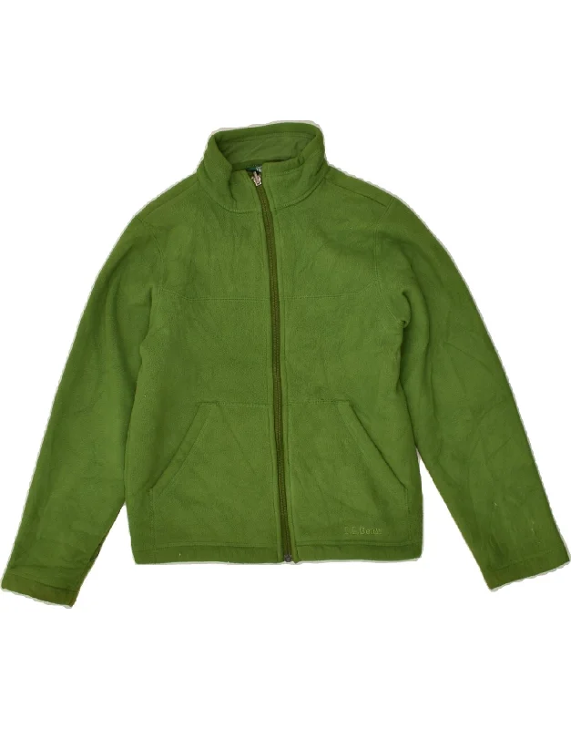 men's lightweight jackets for travel -L.L.BEAN Boys Fleece Jacket 7-8 Years Small Green Polyester