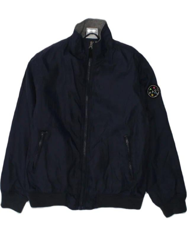 men's jacket with hoodie -MAUI AND SONS Boys Bomber Jacket 11-12 Years Navy Blue Polyamide