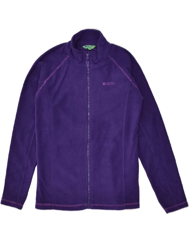 men's outdoor adventure jackets -MOUNTAIN WAREHOUSE Girls Fleece Jacket 11-12 Years Purple Polyester